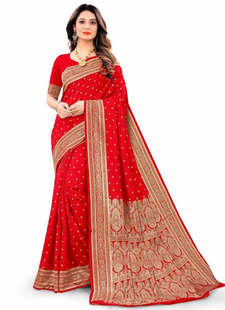 Red Colour Varni Taaj New Latest Designer Exclusive Festive Wear Silk Saree Collection 2902